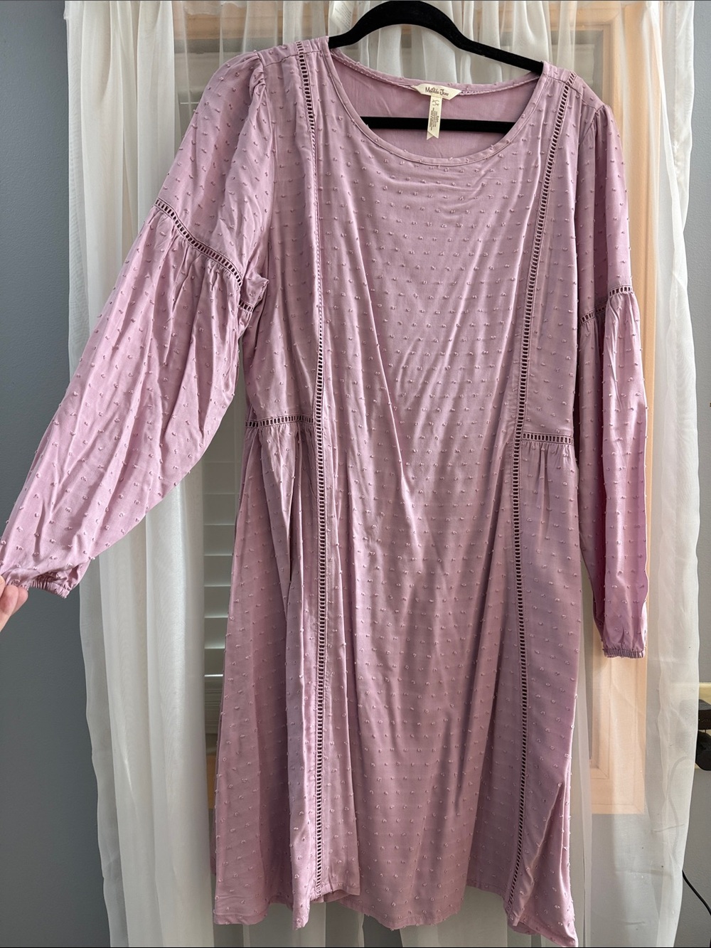 Matilda Jane Dusty Mauve Blouse with Lace Trim